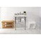 Kingston Brass 30 Carrara Marble Console Sink with Stainless Steel Legs, Marble WhitePolished Nickel LMS30M8SQ6ST - alternate 5